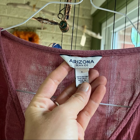 Mauve Taupe Hippie Boho Top - Picture 4 of 7